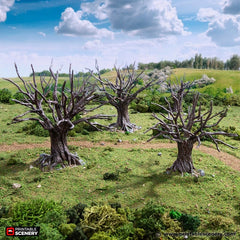 Oak Trees - King and Country, DnD, Pathfinder, 15mm, 28mm, 32mm, wargaming terrain, scenery D&D, medieval village, nature, forest, town-1