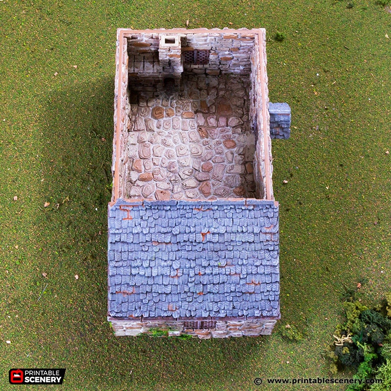 Crow Cottage - King and Country, DnD, Pathfinder, 15mm, 28mm, 32mm, wargaming terrain, scenery D&D, medieval village, house, home, town-5