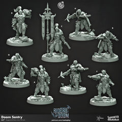 Doom Sentry - dnd miniature - Cast N Play Riders of Doom - Wargaming, Human, Male, Fighter, Barbarian, Ranger, Chaos, Evil, Undead, Melee-1