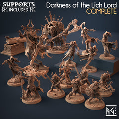 DnD 20 Miniature Encounter Set - Darkness of the Lich Lord - Artisan Guild mini, D&D, Skeleton, Monster, Undead, Necromancer, Pathfinder-1