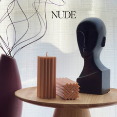 Geometric Pillar Soy Wax Candle: Modern Minimalist Decor-2