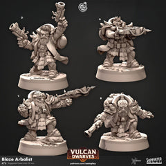 Blaze Arbalist - dnd miniature - Cast N Play Vulcan Dwarves | Dwarf 32mm | Fighter | Barbarian | Ranger | Artificer | Rogue | Pathfinder-1