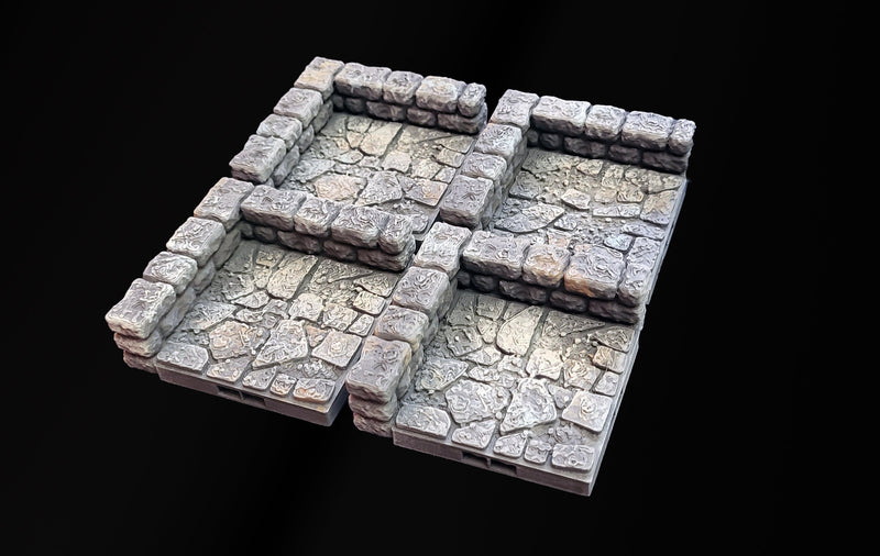 MAGNETIC Dungeon Tiles Starter Set - Short Wall Dungeon Theme (with minis!) | Dungeons And Dragons, D&D, Pathfinder, Mini, Dragonlock, TTRPG-2