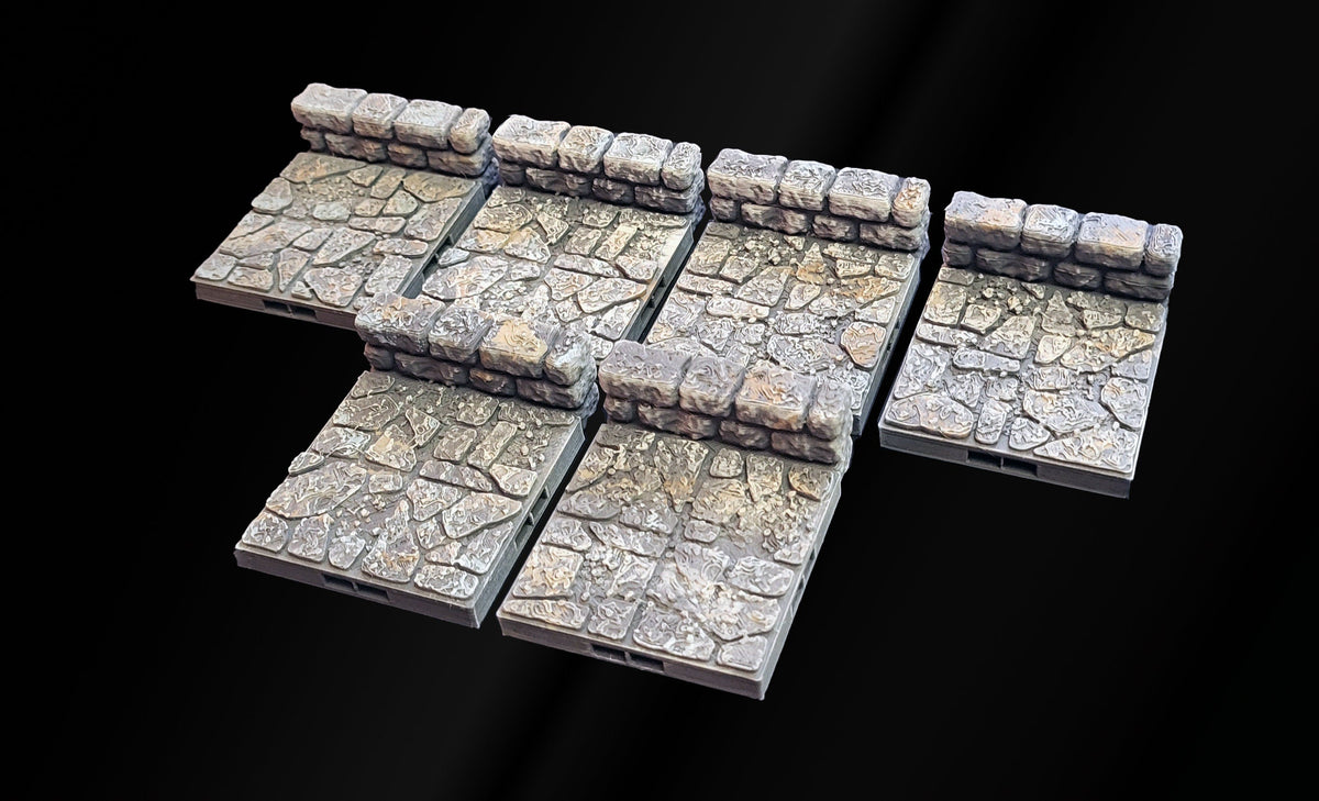 MAGNETIC Dungeon Tiles Starter Set - Short Wall Dungeon Theme (with minis!) | Dungeons And Dragons, D&D, Pathfinder, Mini, Dragonlock, TTRPG-3