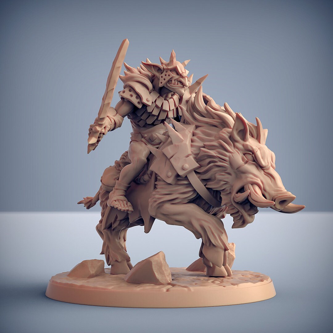 Hobgoblin Razorbeast Riders - Artisan Guild | Monster | Boar | Warrior | Fantasy | Mount | RPG | Dungeons and Dragons | Pathfinder-2