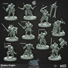 Shadow Knights - dnd miniature - Cast N Play Riders of Doom - Wargaming, Human, Male, Fighter, Barbarian, Cleric, Paladin, Evil, Undead-1