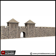 Norman Fort Walls - Basic Walls - King and Country, DnD, Pathfinder, 15mm, 28mm, 32mm, wargaming terrain, scatter scenery, medieval castle-6