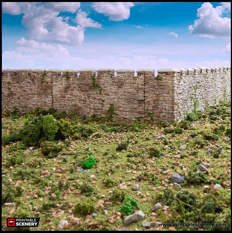 Norman Fort Walls - Basic Walls - King and Country, DnD, Pathfinder, 15mm, 28mm, 32mm, wargaming terrain, scatter scenery, medieval castle-5
