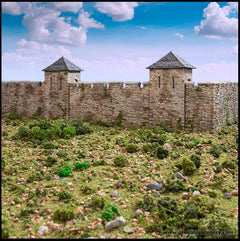 Norman Fort Walls - Basic Walls - King and Country, DnD, Pathfinder, 15mm, 28mm, 32mm, wargaming terrain, scatter scenery, medieval castle-2