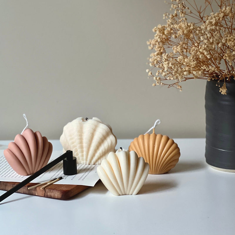 Large Soy Wax Clam Shell Candle | Home Decor-4