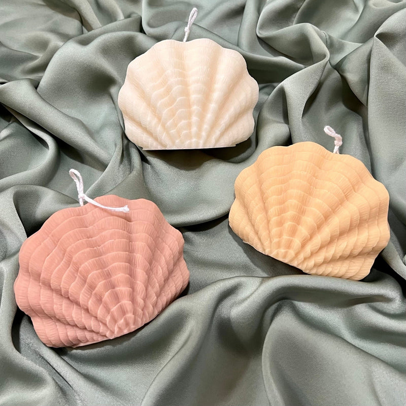 Large Soy Wax Clam Shell Candle | Home Decor-1