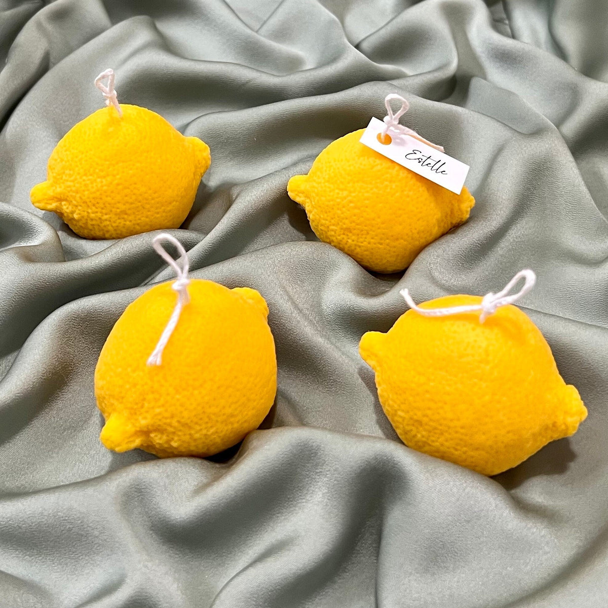 Lemon Shaped Soy Wax Candle: Vegan Minimalist Decor-6