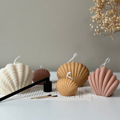 Shell Candle Set | Decorative Soy Wax, Home Decor-2