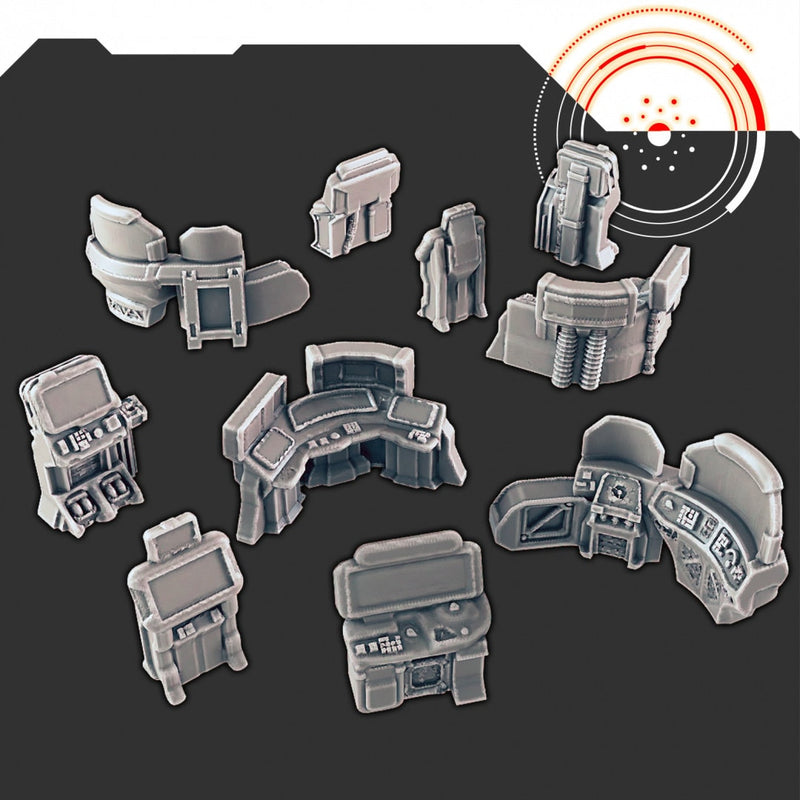 Starship Bridge and Terminals - EC3D Design, Infinity, Legion, Sci-fi, Cyberpunk, Starfinder, tabletop terrain, Sci-fi Scenery-4