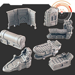 Sci-fi Scenery - Med Bay - EC3D, Infinity, Legion, Sci-fi, Cyberpunk, Starfinder, tabletop terrain, traveler, futuristic, Medical, Office-2