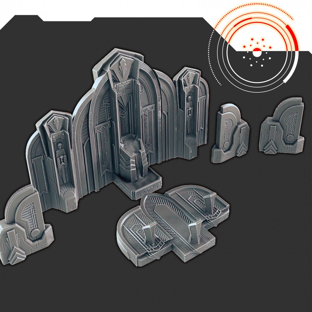 Sci-fi Scenery - Galactic Council - EC3D Design, Infinity, Legion, Sci-fi, Cyberpunk, Starfinder, ttrpg, chamber, traveller, senate meeting-5