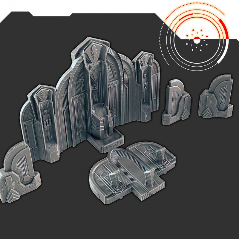 Sci-fi Scenery - Galactic Council - EC3D Design, Infinity, Legion, Sci-fi, Cyberpunk, Starfinder, ttrpg, chamber, traveller, senate meeting-5