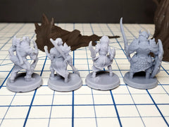 4 Orc Bandit Pack - EC3D | DnD | Fighter | Bandit | Male | Female | 32mm | Pathfinder | commoner | TTRPG | Wargaming | Ranger-2