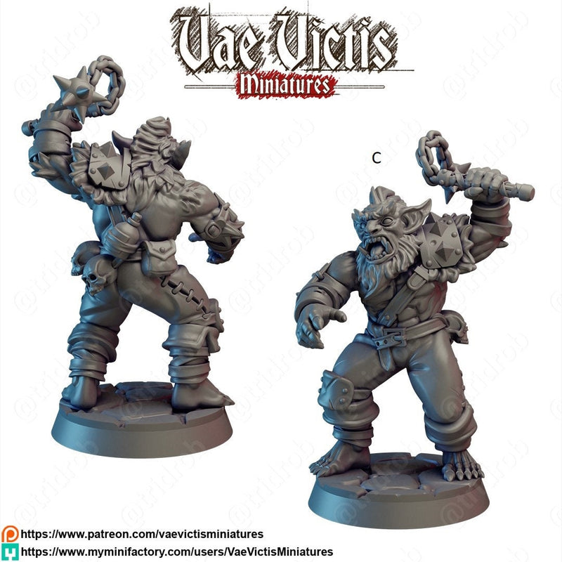 Bugbear Mini Set - Vae Victis Miniatures | DnD | Bugbears | monster| melee | barbarian | Fighter | Pathfinder | TTRPG | Wargaming Frostgrave-4