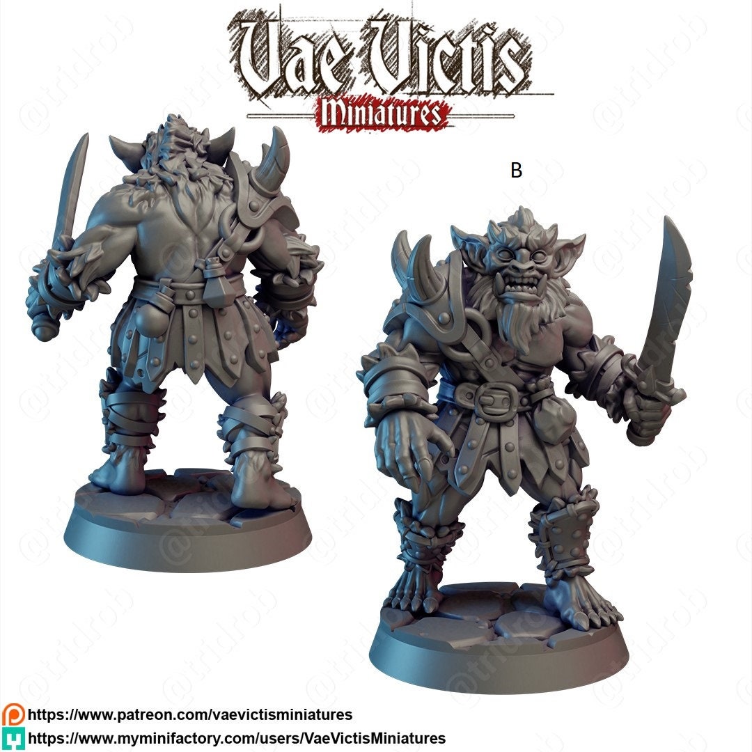 Bugbear Mini Set - Vae Victis Miniatures | DnD | Bugbears | monster| melee | barbarian | Fighter | Pathfinder | TTRPG | Wargaming Frostgrave-3