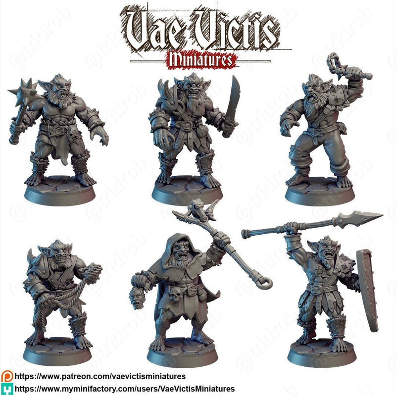 Bugbear Mini Set - Vae Victis Miniatures | DnD | Bugbears | monster| melee | barbarian | Fighter | Pathfinder | TTRPG | Wargaming Frostgrave-1