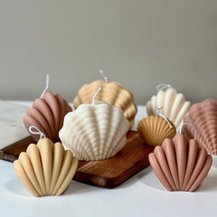 Large Soy Wax Clam Shell Candle | Home Decor-3