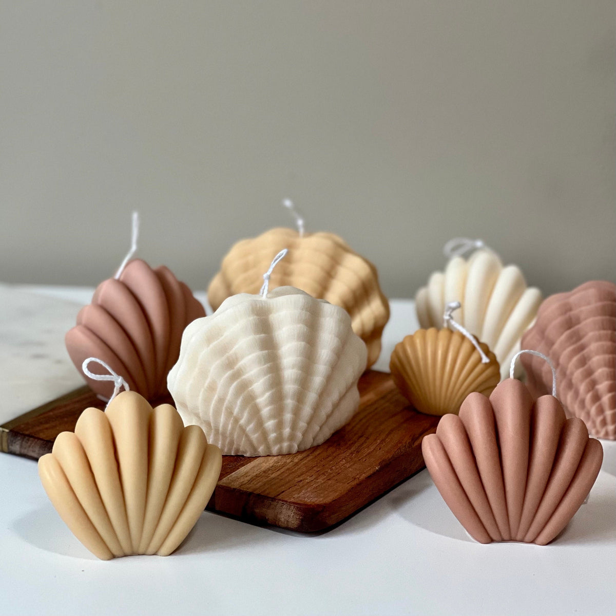 Large Soy Wax Clam Shell Candle | Home Decor-3