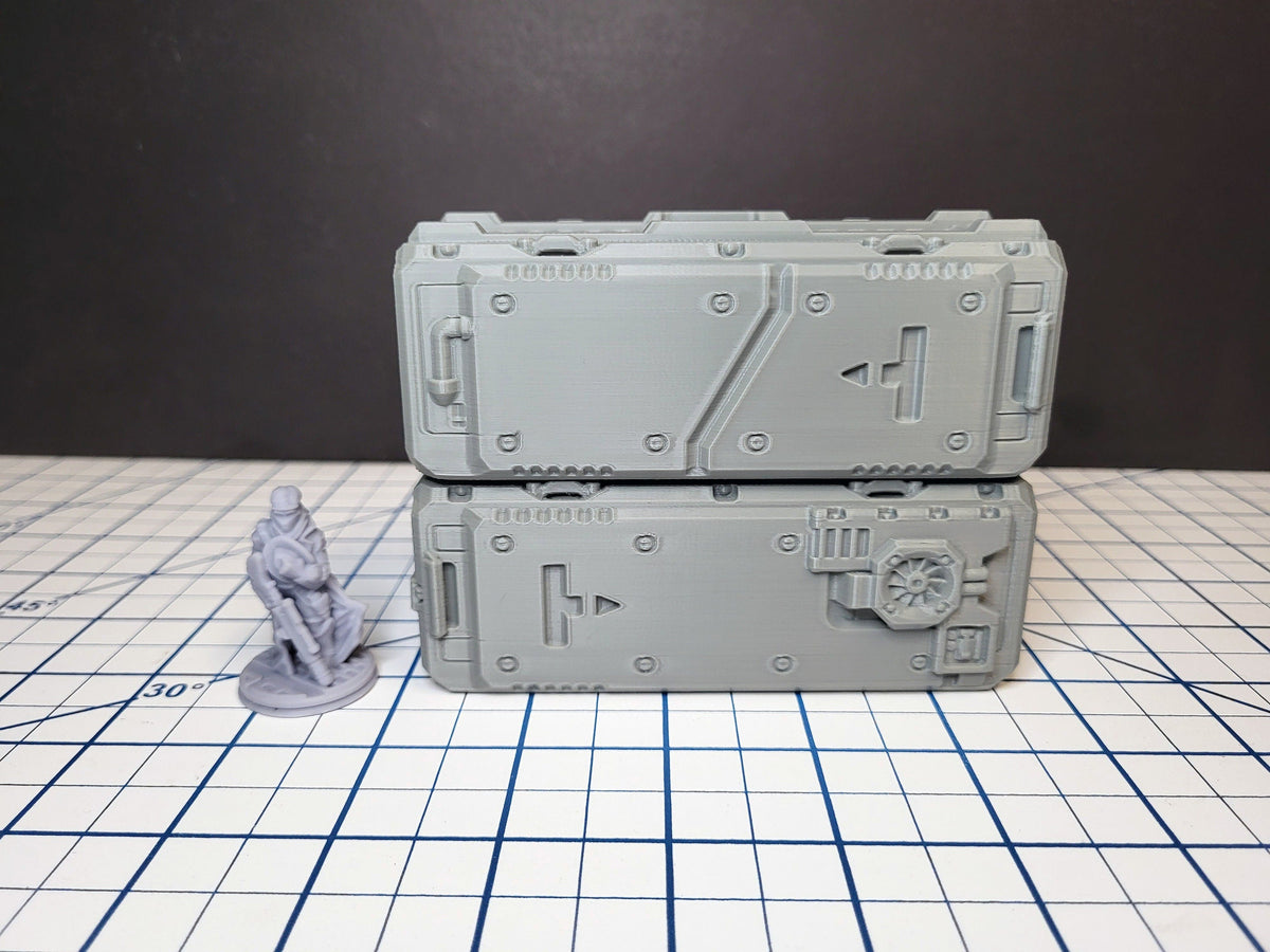 Shipping Container - Sci-fi Scenery - by EC3D, Infinity, Legion, Scifi, Cyberpunk, Starfinder, spaceport, space station, futuristic terrain-2