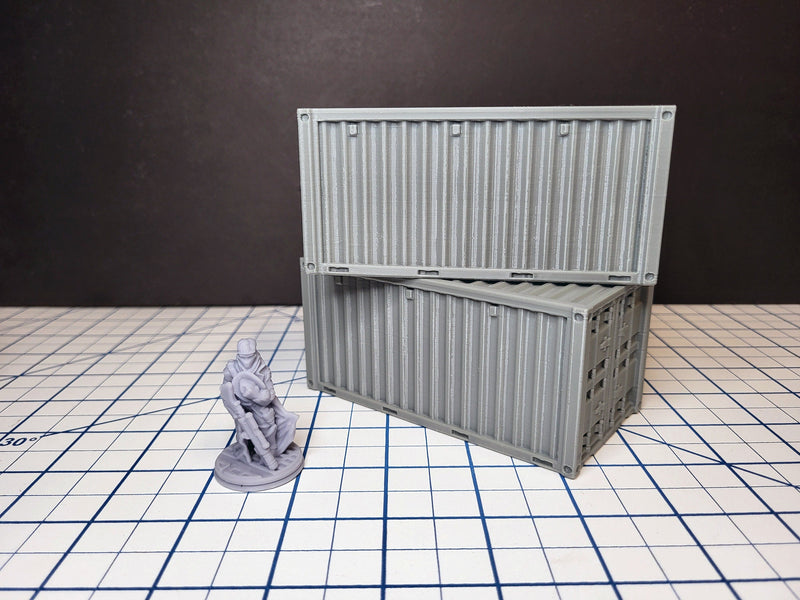 Shipping Container - Sci-fi and Modern Terrain by EC3D, for Infinity, Legion, Scifi, Cyberpunk, Starfinder, cargo, warehouse, port scenery-3