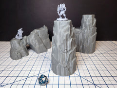 Large Rock Terrain Set 1 - Scatter Scenery by EC3D, for TTRPGs and Wargaming - Mountain, Rocks, Canyon, DnD mini, Pathfinder, Tabletop-2