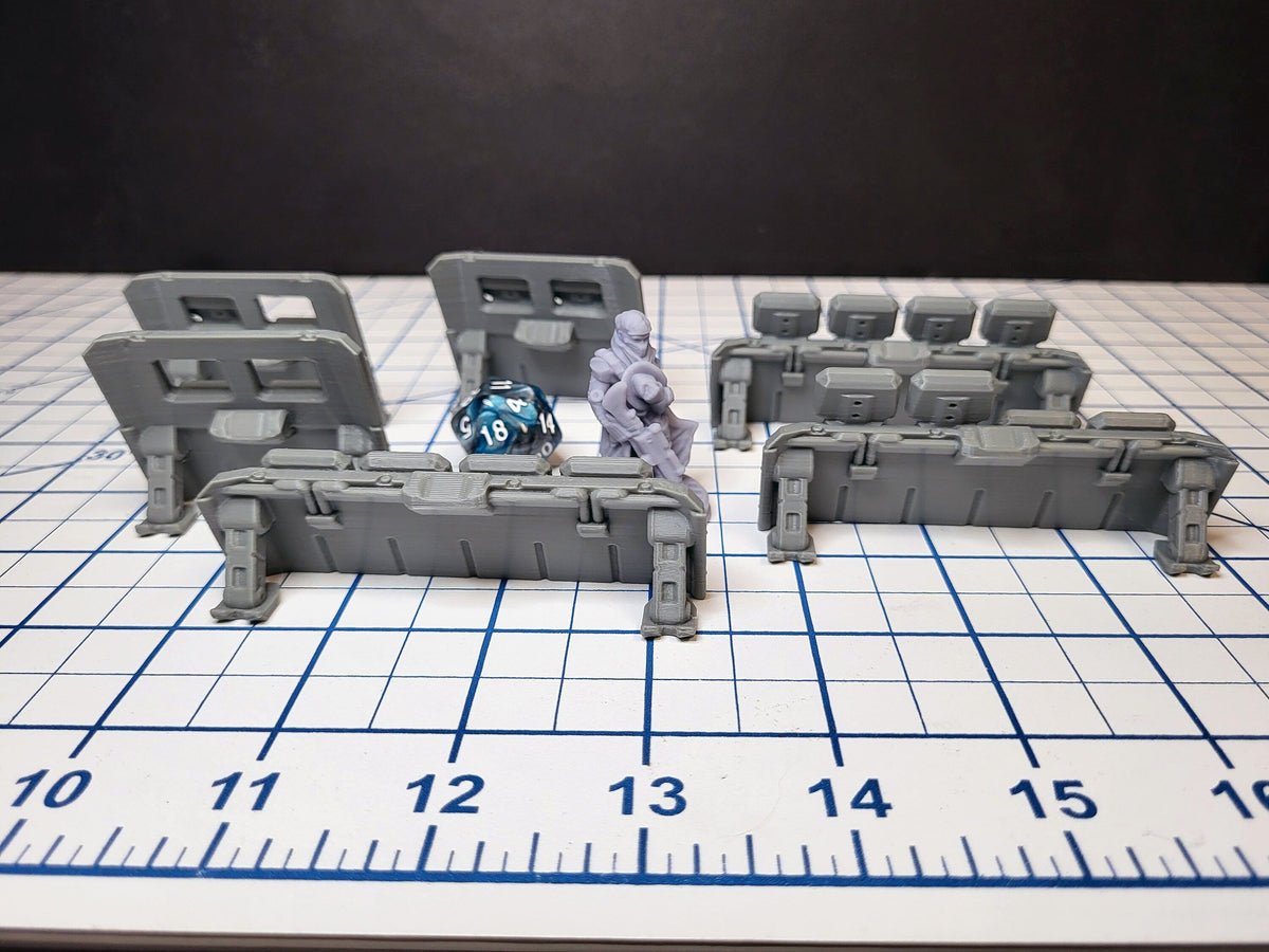Quick Deploy Barricades - Sci-fi Scenery - by EC3D, Infinity, Legion, Scifi, Cyberpunk, Starfinder, cover, wargaming, futuristic terrain-3