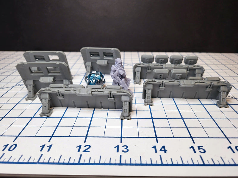 Quick Deploy Barricades - Sci-fi Scenery - by EC3D, Infinity, Legion, Scifi, Cyberpunk, Starfinder, cover, wargaming, futuristic terrain-3