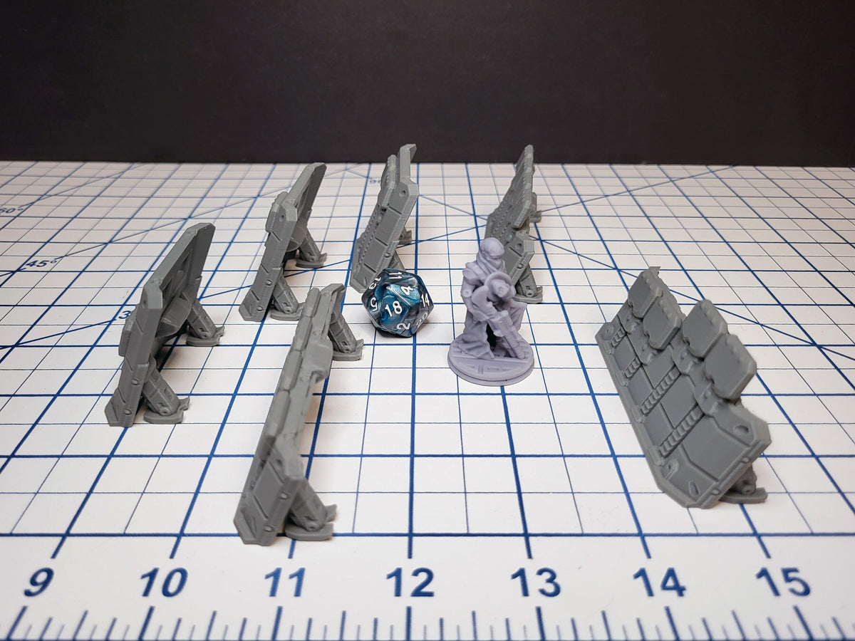 Quick Deploy Barricades - Sci-fi Scenery - by EC3D, Infinity, Legion, Scifi, Cyberpunk, Starfinder, cover, wargaming, futuristic terrain-2