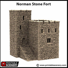 Norman Stone Fort - King and Country, DnD, Pathfinder, 15mm, 28mm, 32mm, wargaming terrain, scenery D&D fort, base, castle, stone, medieval-9