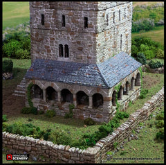 Norman Stone Fort - King and Country, DnD, Pathfinder, 15mm, 28mm, 32mm, wargaming terrain, scenery D&D fort, base, castle, stone, medieval-3