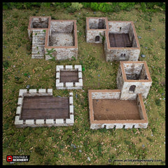 Norman Stone Fort - King and Country, DnD, Pathfinder, 15mm, 28mm, 32mm, wargaming terrain, scenery D&D fort, base, castle, stone, medieval-6