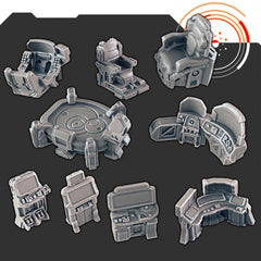 Starship Bridge and Terminals - EC3D Design, Infinity, Legion, Sci-fi, Cyberpunk, Starfinder, tabletop terrain, Sci-fi Scenery-2