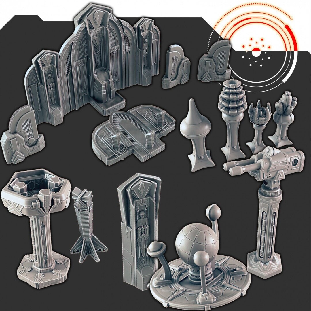Sci-fi Scenery - Galactic Council - EC3D Design, Infinity, Legion, Sci-fi, Cyberpunk, Starfinder, ttrpg, chamber, traveller, senate meeting-1