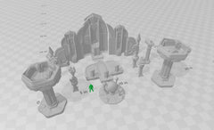 Sci-fi Scenery - Galactic Council - EC3D Design, Infinity, Legion, Sci-fi, Cyberpunk, Starfinder, ttrpg, chamber, traveller, senate meeting-7