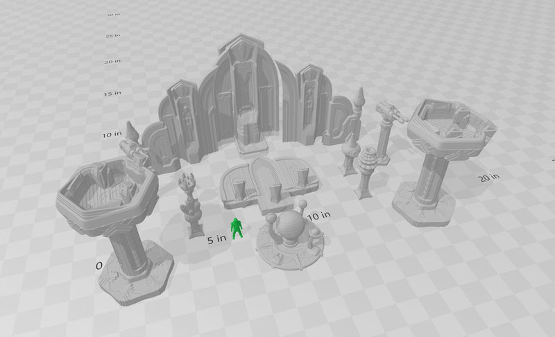 Sci-fi Scenery - Galactic Council - EC3D Design, Infinity, Legion, Sci-fi, Cyberpunk, Starfinder, ttrpg, chamber, traveller, senate meeting-7