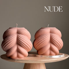 Huge Swirl Knot Candle: Unscented Soy Wax Pillar, Home Decor-2