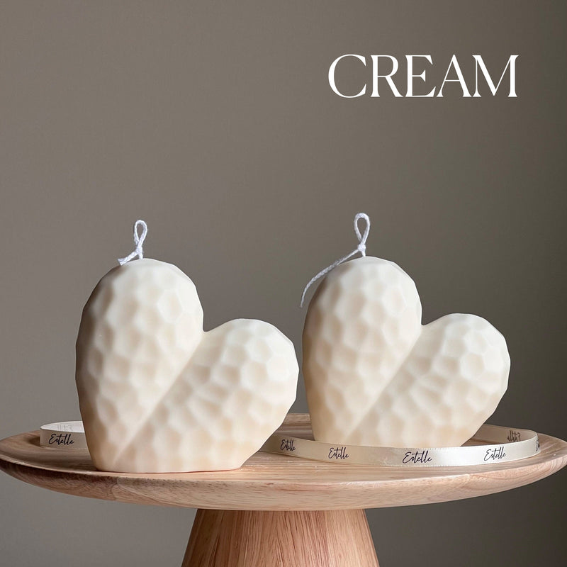 Handmade Large Heart Candle | Soy Wax Home Decor-3