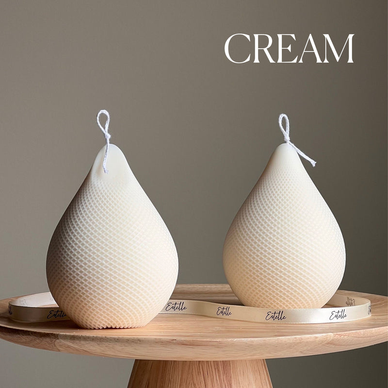 Handmade Water Drop Soy Candle | Decorative Pillar Candle-3
