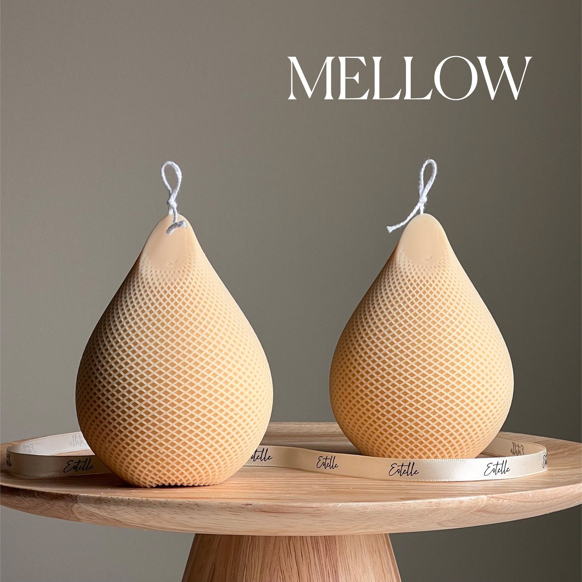 Handmade Water Drop Soy Candle | Decorative Pillar Candle-4