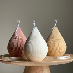 Handmade Water Drop Soy Candle | Decorative Pillar Candle-1