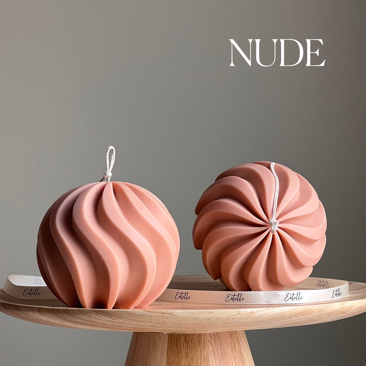 Handmade Swirl Ball Candle | Trendy Home Decor-2