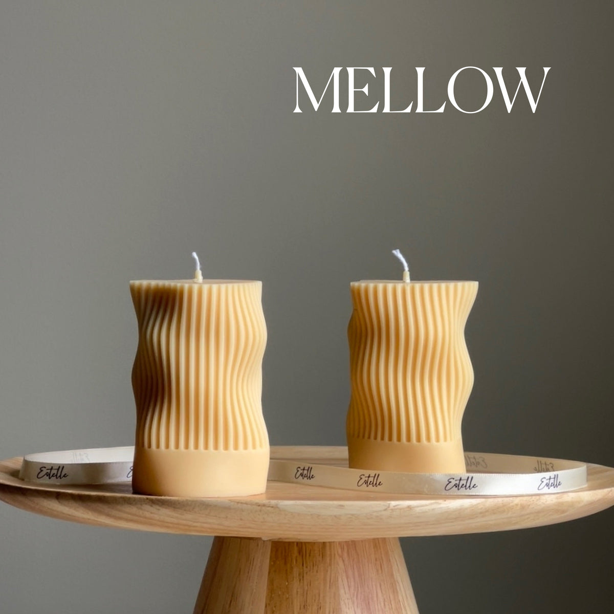 Handmade Ribbed Soy Candle | Wave Column, Decor-4