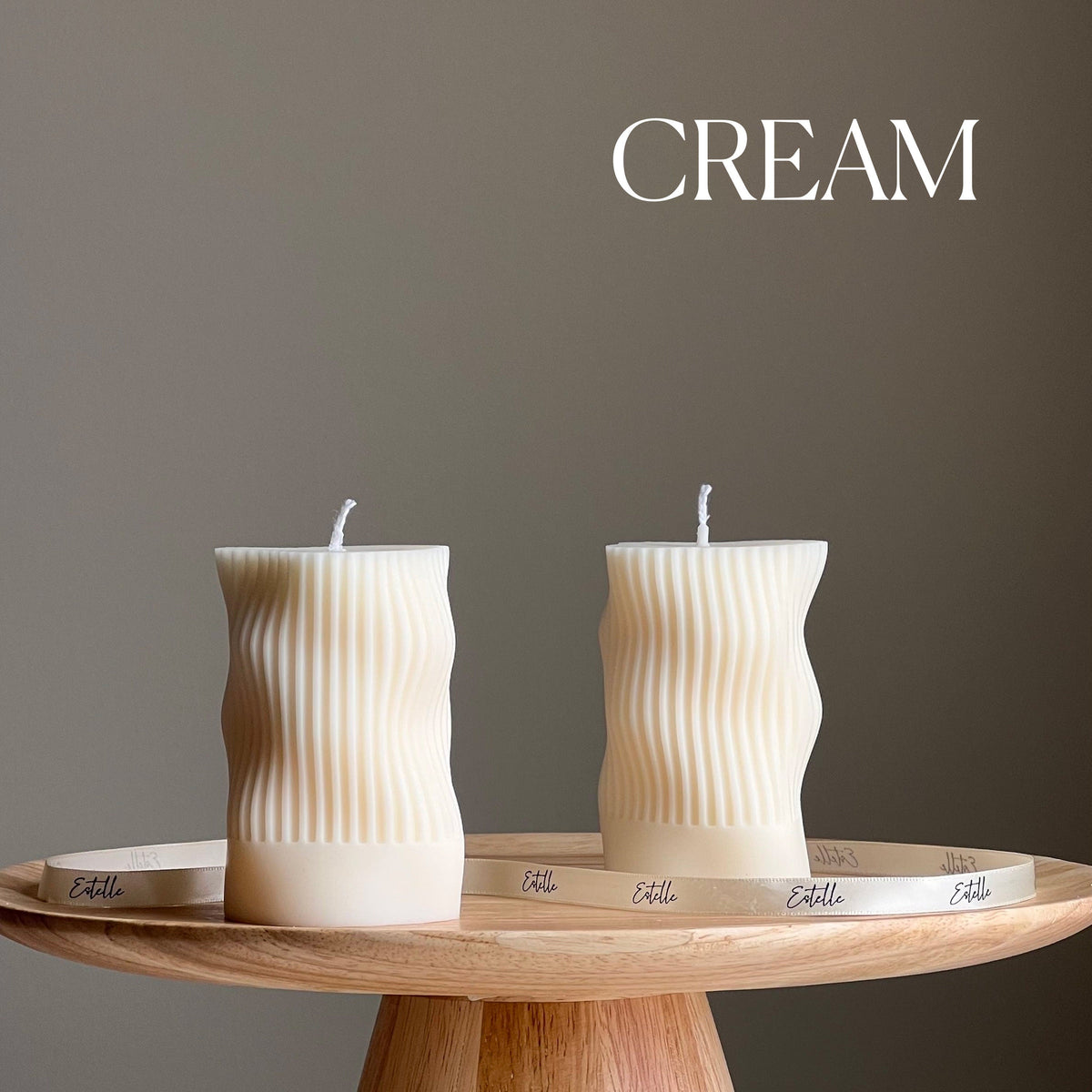 Handmade Ribbed Soy Candle | Wave Column, Decor-3