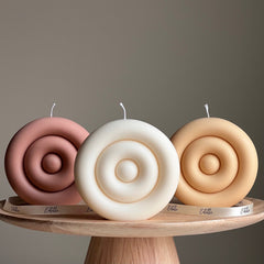 Handmade Round Soy Candle | Modern Home Decor-1