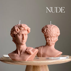 Michelangelo's David Head Candle | Soy Wax Bust Statue Candle-2